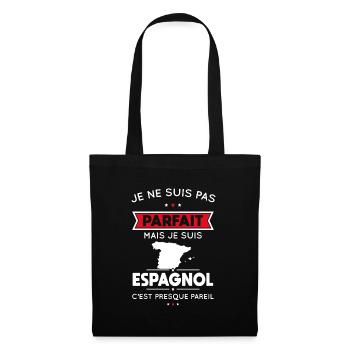 Je ne suis pas parfait mais je suis Espagnol - Sac en tissu - noir - Devant