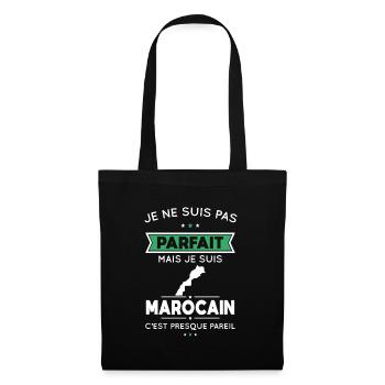 Je ne suis pas parfait mais je suis Marocain - Sac en tissu - noir - Devant