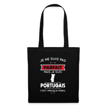 Je ne suis pas parfait mais je suis Portugais - Sac en tissu - noir - Devant