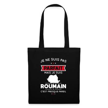 Je ne suis pas parfait mais je suis Roumain - Sac en tissu - noir - Devant