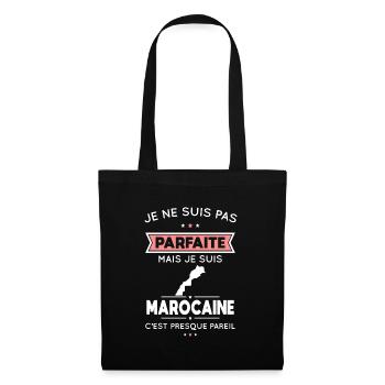 Je ne suis pas parfaite mais je suis Marocaine - Sac en tissu - noir - Devant