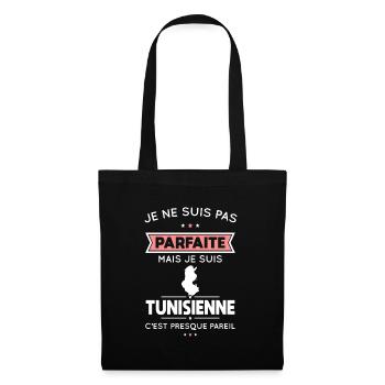 Je ne suis pas parfaite mais je suis Tunisienne - Sac en tissu - noir - Devant