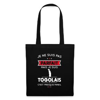 Je ne suis pas parfait mais je suis Togolais - Sac en tissu - noir - Devant