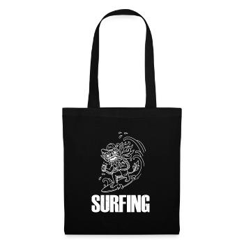 Barong Surfboard Summer Wave Bali Indonesia - Tote Bag - black - Front