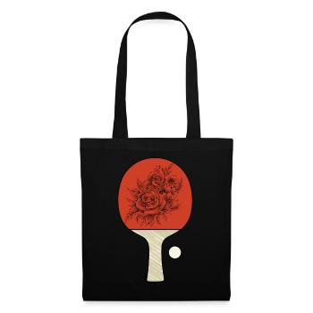 Table Tennis Outfit Women Flowers - Tote Bag - black - Front