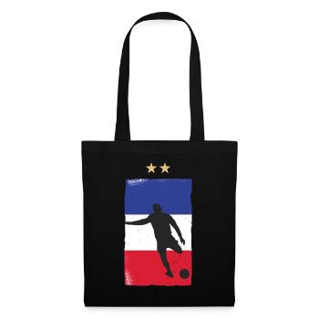 France Football Maillot de foot Drapeau Français - Sac en tissu - noir - Devant