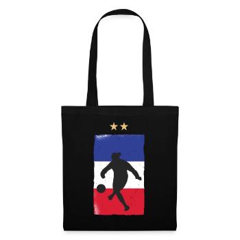 France Football Maillot de foot Drapeau Français - Sac en tissu - noir - Devant