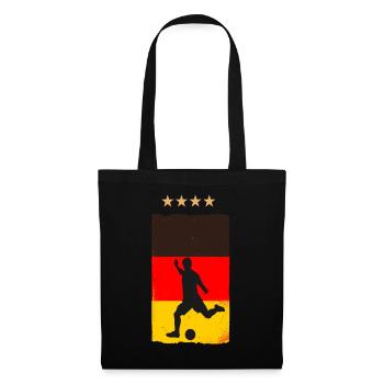 Maillot de fan de football allemand allemand - Sac en tissu - noir - Devant
