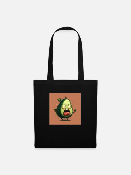 Weird Angry Avocado - Cutefruitz - Stoffbeutel - Schwarz