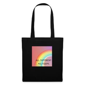 All different all equal. Diversity. Love. - Tote Bag - black - Front