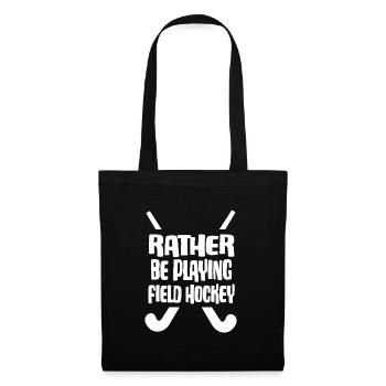 feldhockey fieldhockey plutôt que de jouer au hockey - Sac en tissu - noir - Devant