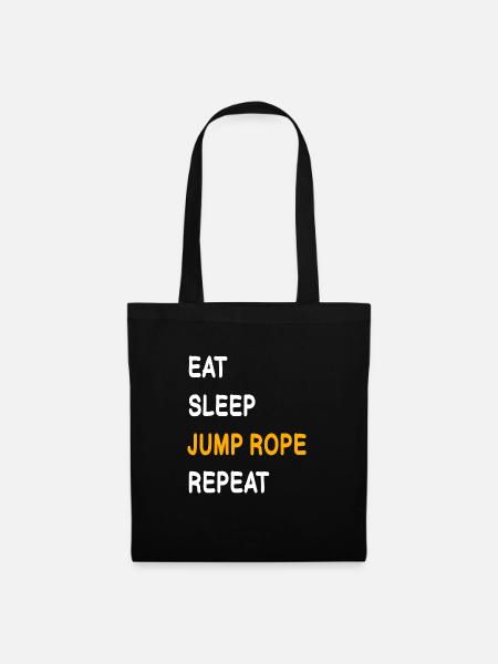Eat, Sleep, Jump Rope, Repeat - Stoffbeutel - Schwarz