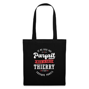 Thierry Parfait Cadeau prenom thierry - Sac en tissu - noir - Devant