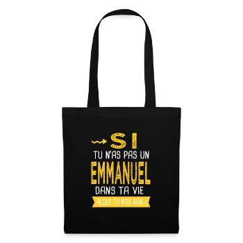 Emmanuel Si tu n as pas Cadeau emmanuel - Sac en tissu - noir - Devant