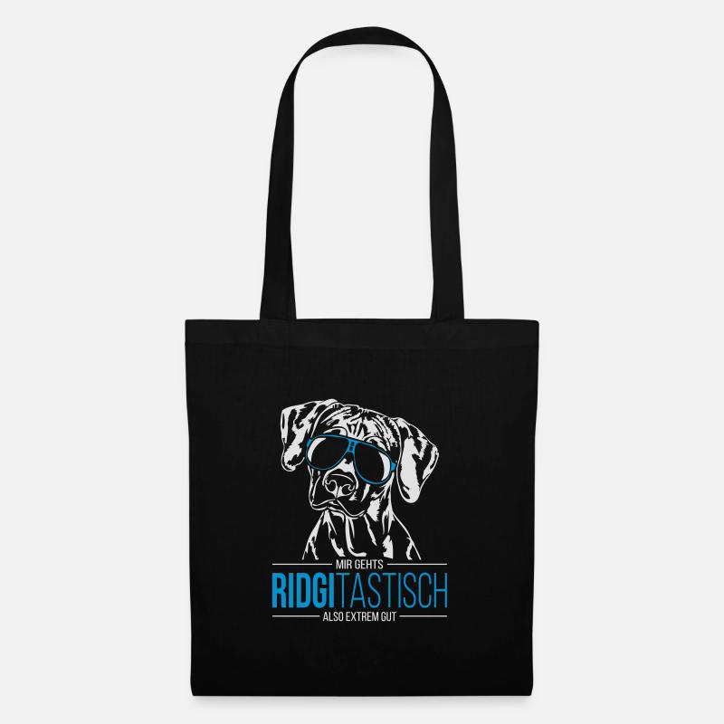 RIDGITASTISCH Rhodesian Ridgeback Wilsigns Hunde - Stoffbeutel - Schwarz