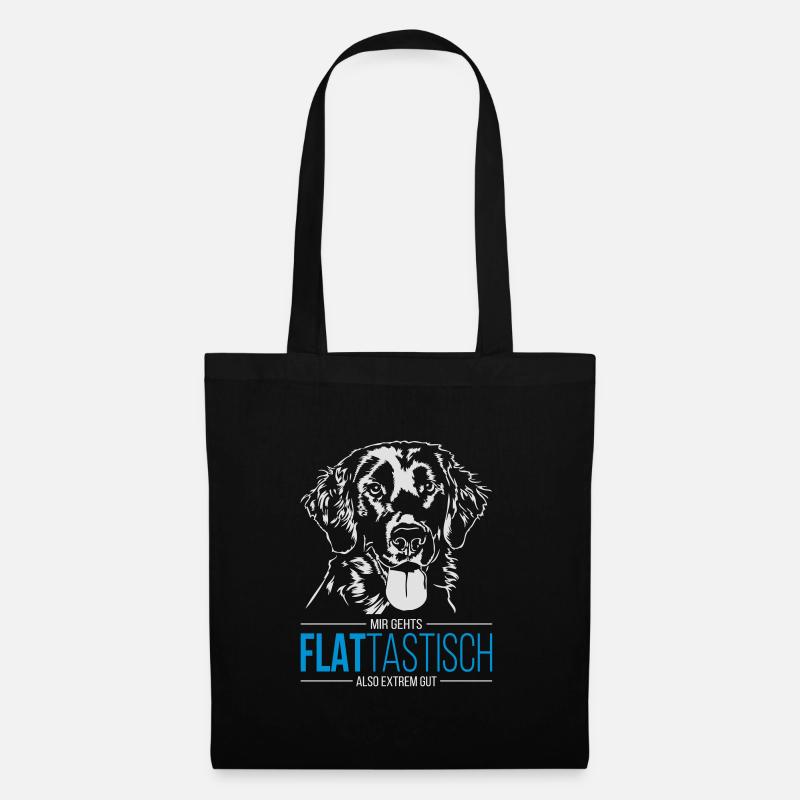 FLATTASTISCH Flat Coated Retriever Hunde Wilsigns - Stoffbeutel - Schwarz