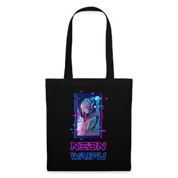 Cyber Futuristic Girl - Anime Shirt - Stoffbeutel - Schwarz - Vorne