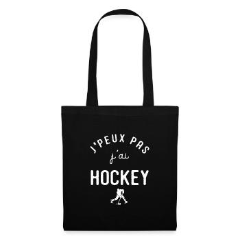 Hockey Je peux pas j ai Hockey sur glace sport - Sac en tissu - noir - Devant