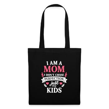 Mama nicht perfekt Muttertagsgeschenk Muttertag - Stoffbeutel - Schwarz - Vorne