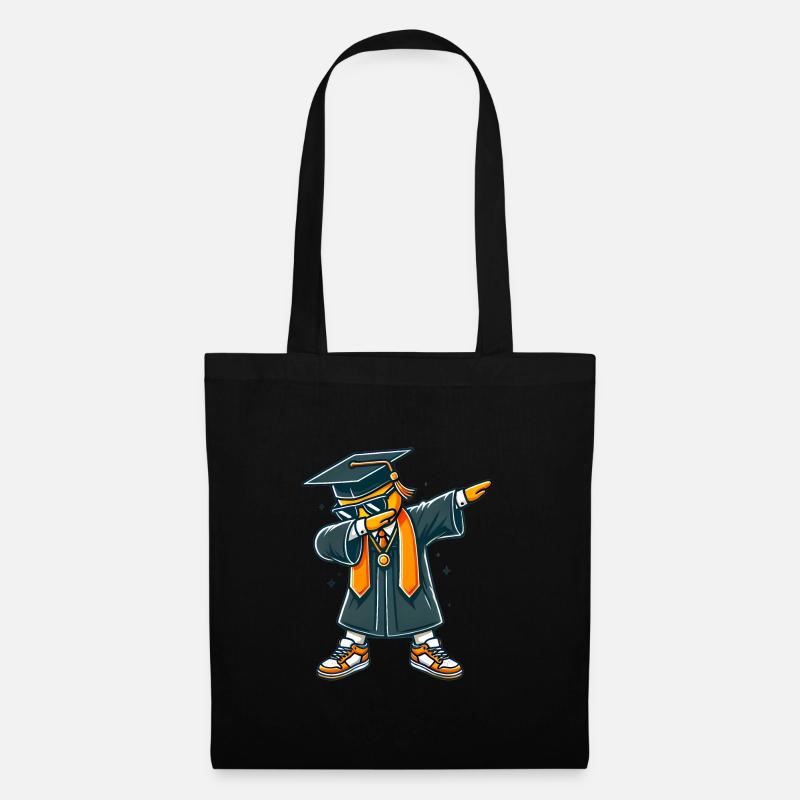 Illustration de pose de dab de diplômé cool - Sac en tissu - noir