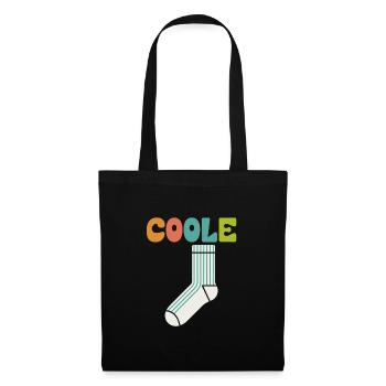 Chaussette cool - design motivant amusant - Sac en tissu - noir - Devant