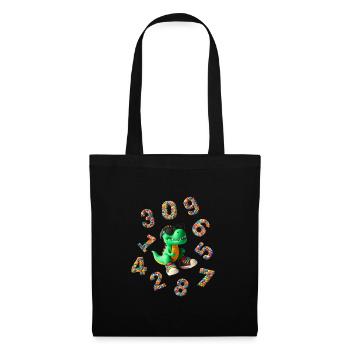 Chiffres - Rentrée avec Dino - Sac en tissu - noir - Devant