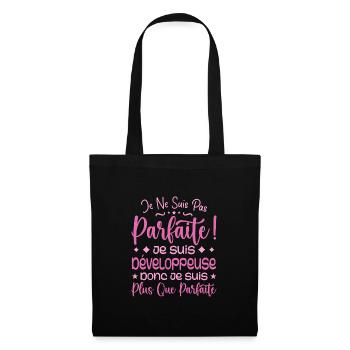 More than perfect developer, dream job - Tote Bag - black - Front