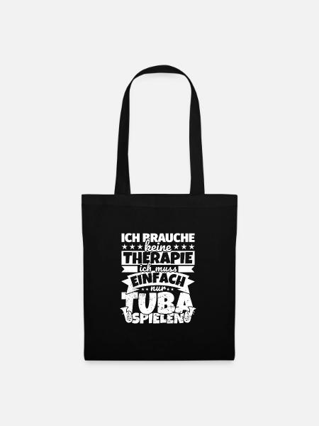 Tuba spielen Tubist Musikinstrument - Stoffbeutel - Schwarz