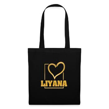 Nom de femme pour Liyana Wife Nom de jeune fille - Sac en tissu - noir - Devant