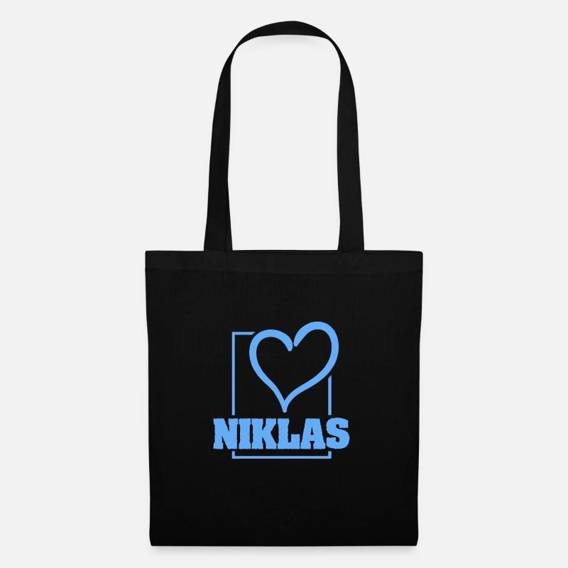 Niklas als Bachelor - Stoffbeutel - Schwarz