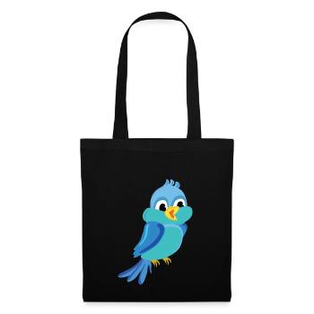 vogel voegel birds animal tiere parrot papagei9 - Stoffbeutel - Schwarz - Vorne