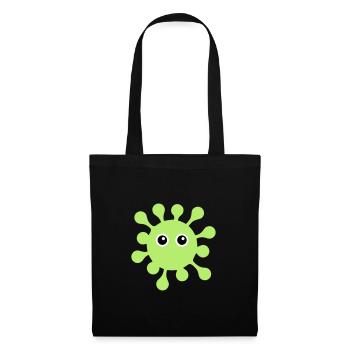 ★ Design colors changeable ★ Virus with googly eyes - Tote Bag - black - Front