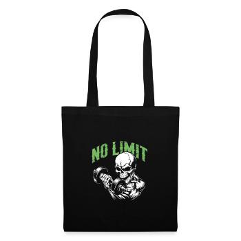 Crâne de musculation No Limit Workout avec haltère - Sac en tissu - noir - Devant