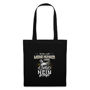 Chicken Animal Chickens Gift · I can't - Tote Bag - black - Front