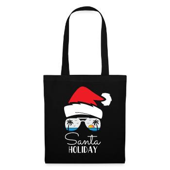 Drôle de vacances du Père Noël Joyeux Noël - Sac en tissu - noir - Devant