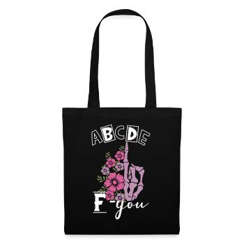 ABCDEFyou Alphabet Finger Evil Middle Finger - Sac en tissu - noir - Devant
