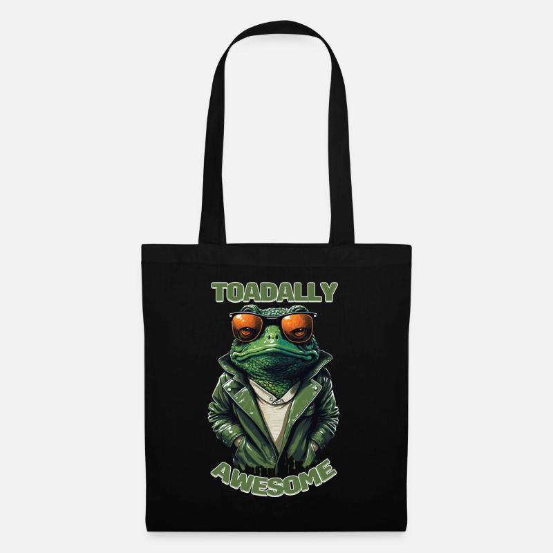Toadally Awesome - Total Awesome Cool Toad - Stoffbeutel - Schwarz