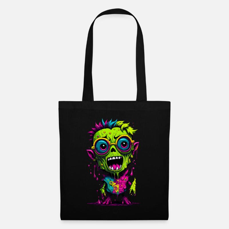 Bunter cooler Zombie - Stoffbeutel - Schwarz