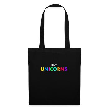 I hate unicorns - Tote Bag - black - Front