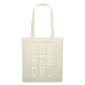 Point de vue - Le verre est ... (variante blanche) - Sac en tissu - nature - Devant