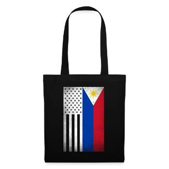 Philippinen Design für philippinische Amerikaner - Stoffbeutel - Schwarz - Vorne