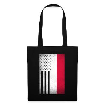 Polen Design für stolze polnische Amerikaner - Stoffbeutel - Schwarz - Vorne
