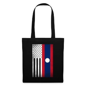 Laos Design für stolze laotische Amerikaner - Stoffbeutel - Schwarz - Vorne