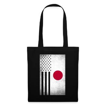 Japan Design für stolze japanische Amerikaner - Stoffbeutel - Schwarz - Vorne