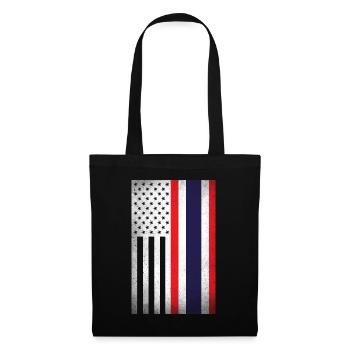 Thailand Design für stolze Thai-Amerikaner - Stoffbeutel - Schwarz - Vorne