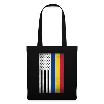 Rumänien Design für stolze rumänische Amerikaner - Stoffbeutel - Schwarz - Vorne
