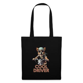 Motard Corgi « Highway Hero » - Sac en tissu - noir - Devant