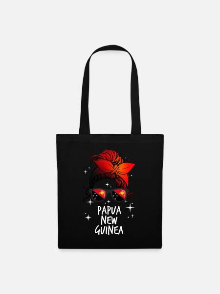 Papua-Neuguinea - Stoffbeutel - Schwarz
