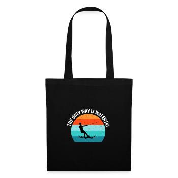 Ski nautique, ski nautique, skieurs nautiques - Sac en tissu - noir - Devant