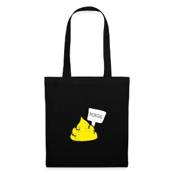 Montre lundi ce que tu penses de lui! - Sac en tissu - noir - Devant